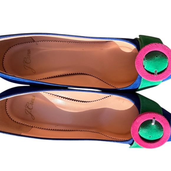 J. Crew Elsie Blue and Green Heels with Pointed Toe and Stiletto Heel - Picture 7 of 7